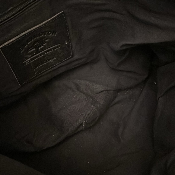 Ellington Black Leather Tote Bag purse Laptop - Picture 8 of 9